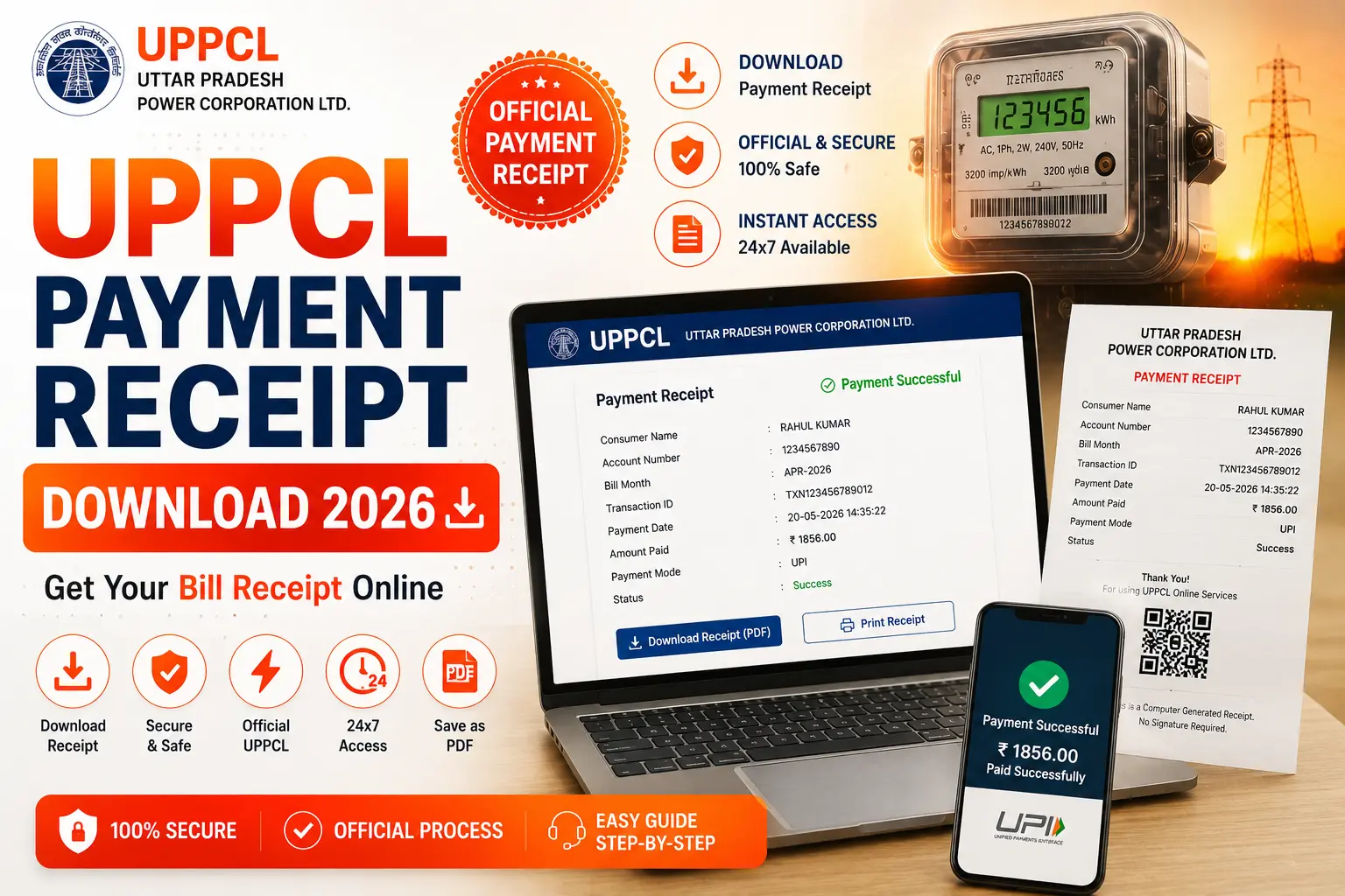 UPPCL Payment Receipt Download